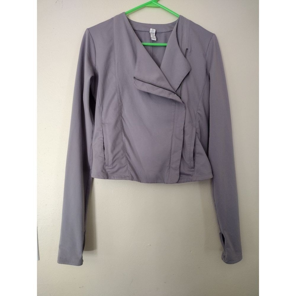 Under Armour Allseason‎ Gear Women's Gray Asymmetrical Zip Jacket Thumbholes S